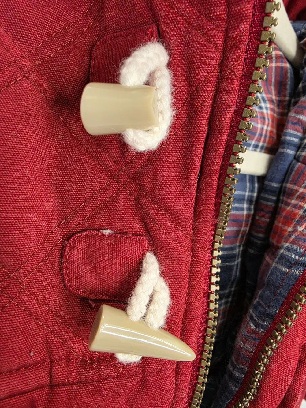 OshKosh B'gosh Hooded Toggle Puffer Jacket - Burgundy
